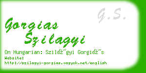 gorgias szilagyi business card
